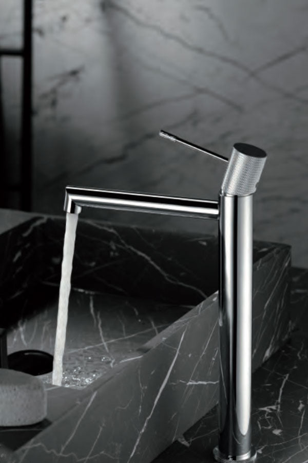 SINGLE-LEVER BASIN MIXER XL-SIZE WITH HIGH CHROME SPOUT