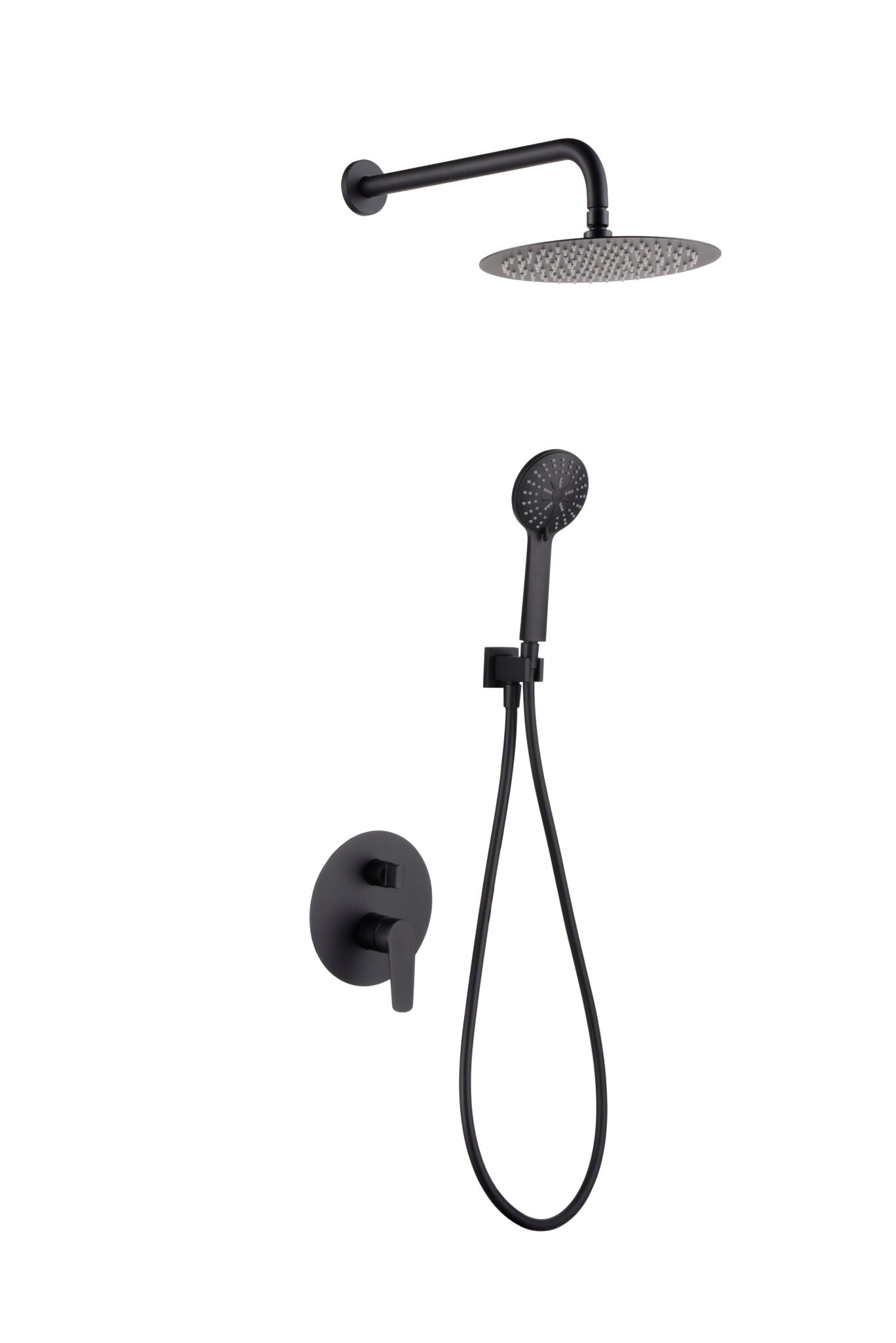 MATTE BLACK BUILT-IN SINGLE-LEVER SHOWER SET