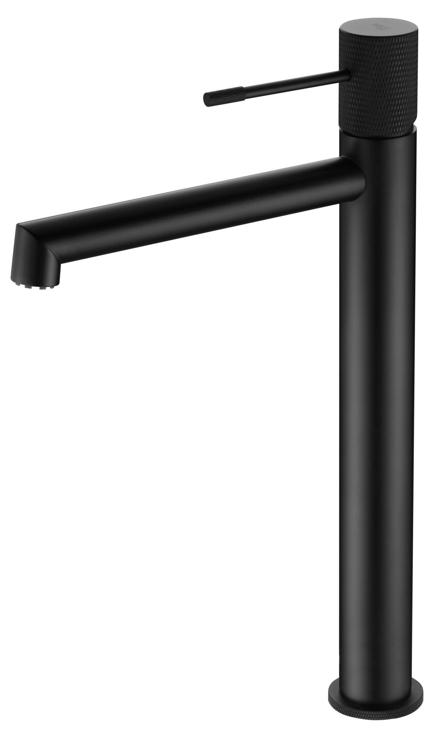 SINGLE-LEVER BASIN MIXER XL-SIZE WITH HIGH SPOUT, MATT BLACK